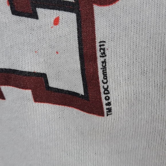 DC Comics Harley Quinn official classic retro graphic Med white & red t-shirt - Picture 3 of 6